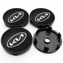 4 VNT. 60 mm Automobilio Ratlankio Centriniai Dangteliai Ratlankio Dangtelis Emblema Lipdukai Aksesuarai KIA Rio Ceed Sportage Cerato Sorento K3 K5 black