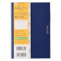 NOLTY Planner 2026 April Start B6 Vertical Carrel 2 Navy 9092 yellow