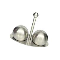 Stainless Steels Salt Peppers Shaker Set Seasoning Bottle With Stand Condiment Box Cooking Seasoning Bottle Kitchen Tool 1 gray