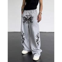 Gothic Outdoor Casual Sports Pants Are the Ideal Choice for Men's Loose and Fashionable Spring and Autumn Wide Leg Pants L pilka