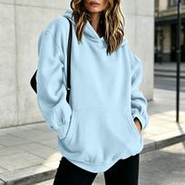 Women's Oversized Hoodie Sweatshirt Casual Long Sleeve Pullover XXXXL gray