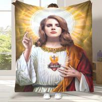 Singer Lana Del Rey Lizzy Grant Flannel Blanket,Ultra Soft Warm Plush Throw for Home Bedroom Bed Sofa Cover Office Camping gift Size: 75*100cm, Weight: 320 GSM gray