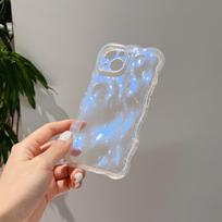 Transparent glitter bubble case, suitable for iPhone16Pro max mobile phone case, Apple 17 new 14/15 advanced sense 17air (without packaging) gray