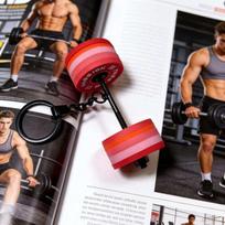 Mini Fitness Dumbbell Keychain Detachable Barbell Key Ring Portable Backpack Pendant for Gym Goers Birthday Gift A187 white