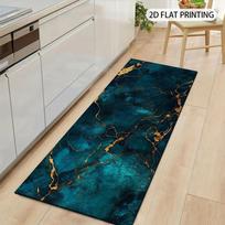 1Pcs Light Luxury Easy Non-Slip Washable Area Rug Runner for Entryway, Living Room, Bedroom & Patio 60X90cm black