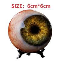 Monster Eye Decor 3D Hyper-Realistic Round Cat Pupil Gothic Eyeball Accessory for Halloween Cosplay Costume Makeup B black