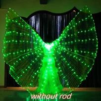 Angelodini LED sparnai Suaugusiųjų Vaikų kostiumas Apsiaustas Cirko LED šviesa Šviečiantys kostiumai Šventės Šou LED Izidės sparnai Šokio drabužiai L(Adult 155-180cm)