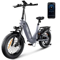 Sulankstomas elektrinis dviratis EB8 1000W Maksimali variklio galia 145KM Maksimalus nuotolis 48V, 15Ah Akumuliatoriaus talpa 150KG Keliamoji galia pilka
