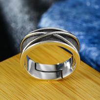 Retro Laikas Erdvė Goku Black Žiedas Punk Gotikinis Atviras Žiedas Vyrams Rankų Darbo Unisex Dizainerio Papuošalai Aksesuarai Anime Mėgėjų Dovana OneSize gray
