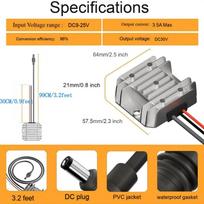 Starlink Mini 12V Adapter DC Step Up Converter with Starlink Mini Power Cord 9-28V Input 30V 3.5A 57V 4.5A Output Starlink Mini 12V 24V TO 30V 3.5A