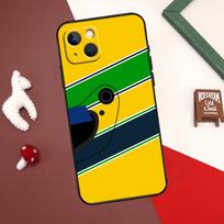 Ayrton Senna F1 Case For iPhone 16 13 12 11 14 15 Pro Max Plus X XR XS Max 12 Mini Cover Coque iPhone 13 mini yellow
