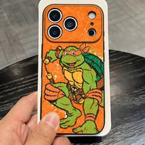 T-Paauglys M-mutantų Vėžliukai Vėžliukai Telefono dėklas Skirtas IPhone 17 Pro Max 16 15 14 Pro Max 13 11 X Xs Xr 8 7Plus Silikoninis dangtelis iPhone17 Air orange