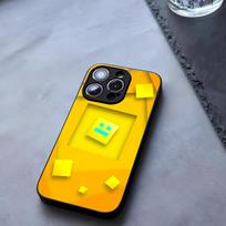 Geometry Dash žaidimo telefono dėklas Grūdintas stiklas IPhone 17 13 14 16 12 15 11 Pro Max Plus Mini X XR SE2020 Coque iPhone17 Pro yellow