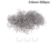 500 vnt. 0,6/0,8 mm segiklio segės plastikiniam suvirintojui, plastiko taisymui, standartinės iš anksto iškirptos banguotos segės, suvirinimo litavimo įrankiai