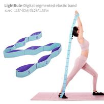 Elastingas jogos tempimo diržas su kilpomis, tempimo diržas baletui, kojoms, kūnui, tempimo juosta jogai, šokiui, pilatesui, gimnastikai white