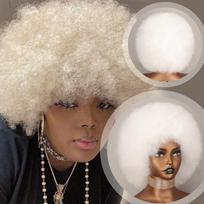 Synthetic Short Curly Costume Party Hair For Halloween, Cosplay, Theater - Easy-to-Wear Synthetic Wig With Volume - Costume Party Accessory 30 cm gray