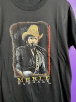 Merle Haggard Legend Continues Tour Short Unisex T-Shirt Cotton Full Size XXXXL gray
