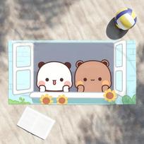 Cute Bubu Dudu Cartoon Towel Shower Sauna Travel Spa Quick Dry Gym Accessories Soft Large Beach Towels 70cm×140cm beige