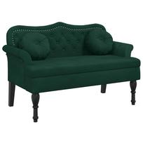 Bench with Cushions Dark Green 120.5 x 65 x 75 cm Velvet