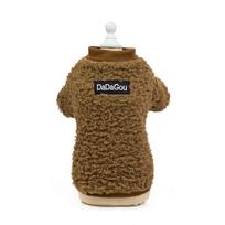 Winter Small Dog Sweatshirt Coat Super Warm Dog Clothes for Yorkies Maltese Clothing Puppy Hoodie Outfit Ropa De Perros Mascotas (Brown,XXL) ruda