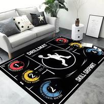 Krepšinio treniruočių kilimėlis Neslystantis Garso izoliacijos medžiaga Vaikams Paaugliams Vidaus kamuolio valdymo treniruotės Driblingo pratimas Storinimas 80cm x 120cm