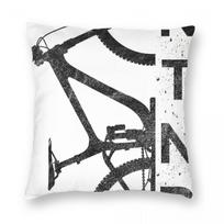 Mountain Bike Mtb Cycling Pillowcase Polyester Linen Velvet Printed Zip Decor Pillow Case Sofa Seater Cushion Cover 60cmx60cm(24x24Inch) white