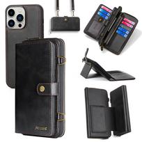 Megshi piniginė PU odos atverčiamas telefono dėklas-dangtelis, skirtas iPhone Air 17 16 15 14 Plus 13 12 11 Pro Max Mini krepšys, skirtas iPhone X Xs Max Se iPhone 11 Pro juoda