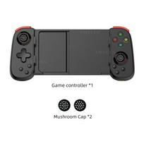 Telescopic Wireless Mobile Game Controller Hall Joystick Bluetooth-Compatible Gamepad for Android iOS PC Phone Turbo Vibration gray