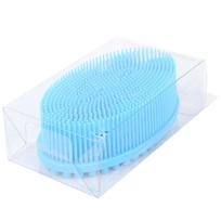 Silicone Baby Sensory Brush Massage Bath Tactility Training Brush Head Hair Washer Comb Blue mėlyna