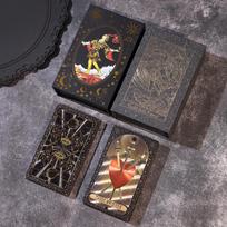 Classic Waite-Smith Gold Foil Waterproof Tarot Cards Set with Color Printing and Tablecloth English Manual gray