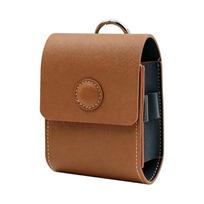 Golf Waist Pouch Storage Bag for Rangefinder and Balls Leather Course Accessory Bag with Tees Holder Flap Closure and Clip