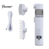 Pet Grooming Vacuum Electric Flea Comb, Brush with Suction, 3-in-1 Rechargeable Dog Cat Deshedding Tool 360 Degree Rotating Head, Comb for Detangling, balta