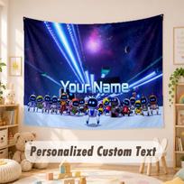 Custom Name Text Tapestry,Astro Bot Boho Wall Hanging, Decorative Backdrop Tapestry For Room 150cmx200cm