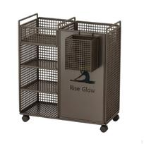 Sporto įrangos stovas su ratukais, ratuotas treniruočių organizatorius, kompaktiškas Blk W Wheels - black