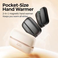 2-in-1 Magnetic Hand Warmer with Detachable Design, Rechargeable Pocket Hand Warmer, Double-Sided Heating Portable Hand Warmer with LED Display balta