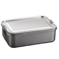 BAAJ-Stainless Steel Bento Box For Work,School Lunch Snacks Metal Lunch Box Food Storage Container With Lockable Clips white