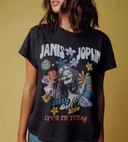 Janis Joplin Roko Grupės Muzikiniai Grafiniai Marškinėliai XXL gray