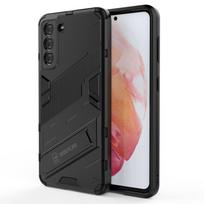 Samsung Galaxy S21 5G dėklas, atsparus smūgiams, silikoninis buferis, stovas-laikiklis, šarvuotas kietas telefono dėklas, skirtas Samsung Galaxy S21 Plus dėklui For Samsung S21Ultra black