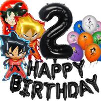 Dragon Ball Gimtadienio Dekoracijos Goku Figūrėlės Lipdukai Balionai Vienkartiniai Indai Staltiesė Šiaudeliai Lėkštės Kūdikio Krikšto Reikmenys