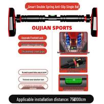 Wall-Mounted Pull-Up Bar & Gymnastic Rings: No-Drill Fitness Equipment for Home & Family red