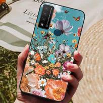 TCL 20 R 5G dėklas Silikoninis Minkštas TPU Prabangus telefono galinis dangtelis skirtas TCL 20R 5G dėklams Bamperis Funda skirtas TCL20R 6.52'' Apsauginis maišelis TCL 20 R 5G blue