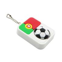 Yousheng Football Clicker Fidget Toy with Ball Chain Stress Relief National Flag Football Decompression Button Keychain Pendant Backpack Charm Fans D white