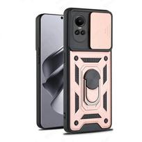 Armor Case For OPPO Reno 10 G Reno10 Pro Reno 8T 7 6  Lite Cover Lens Protection With Ring Magnetic Holder Coque Fundas For Reno 5 black
