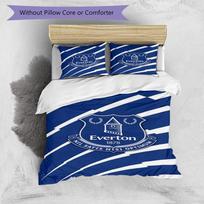 Ever-ton Football Club Crest Printed Pattern Duvet Cover Set – includes 1 duvet cover and 2 matching pillowcases Bedroom decor Christmas gifts 135cm*200cm
