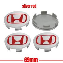 4 vnt./rinkinys 58mm/62mm/69mm Automobilio stiliaus ratų centriniai dangteliai Stebulės dangteliai Emblemos Aksesuarai Honda Civic Fit Jazz Accord Pilot CRV City OC3 gray