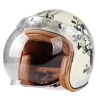 Motorcycle Helmet Visor Windshield Shield Full Face Quarter With Black Mirror Copper Tinted Lens Bubble Lens Goggle Clear gray