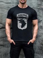 Army Military veteran 101st Airborne Division Veteran insignia distressed Fathers Day Gift for Dad Unisex Jersey Short Sleeve Tee T-and kids tshirt 130 black