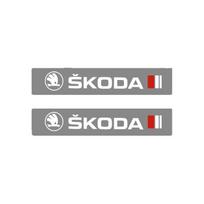 2 vnt. Automobilio kristaliniai emblemos Lipdukai Automobilio lango valytuvo lipdukai Skoda Octavia a5 a4 Fabia Superb Rapid Mk3 Yeti Kodiaq gray