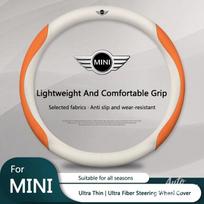 1PC 38CM Ultra Fiber Car Steering Wheel Cover Ultra Thin Breathable Anti Slip For BMW Mini Cooper S R55 R56 R50 R53 R60 F55 F56