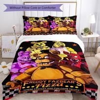 3pcs Five Nights at Freddy's Bedding Set Duvet Cover Closure Includes 1 Duvet Cover & 2 Pillowcases, Soft and Comfortable for All Seasons. 140cmx200cm